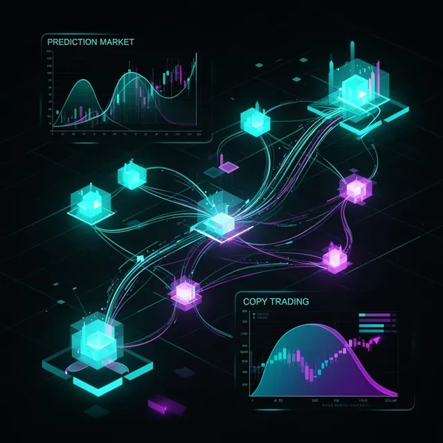 Polymarket copy trading bot sniper MEV strategies - automated prediction market trading with AI sniper bot crypto, copy trading bot, and blockchain data visualization for Polymarket
