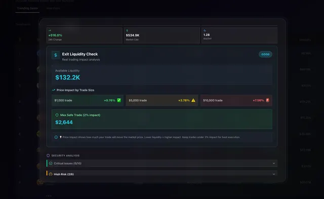 Vexor advanced crypto trading bot token scanner interface - ai crypto trading bot with defi sniper bot, crypto mev bot, and cross-chain sniper bot features for ethereum, solana, and bsc trading automation